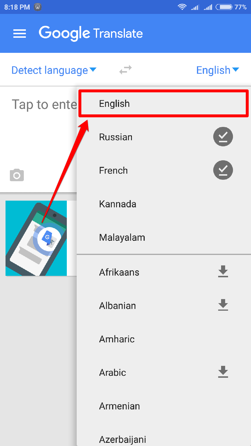 how to take a picture on google translate