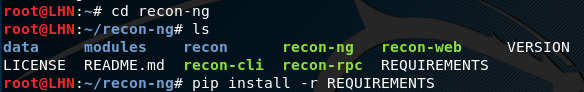 recon-ng requirements