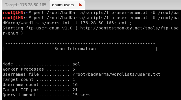 user enumeration