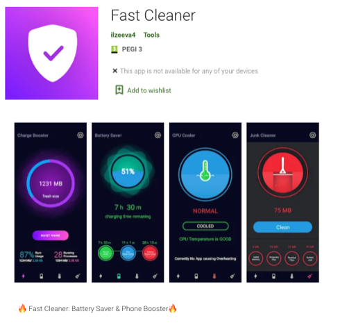 Fast Cleaner Xenomorph app